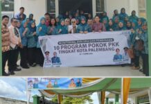 dr. Jeane Andini Kawal Penilaian 10 Program Pokok PKK di Karyajaya