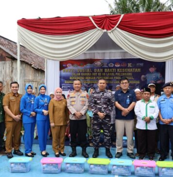 Sentuhan Kasih Lanal Palembang di Sei Lais, Lurah Sungailais Puji Program Pengobatan Gratis