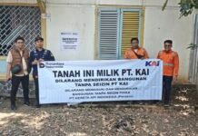 Amankan Aset, PT Kai Tertibkan Lahan