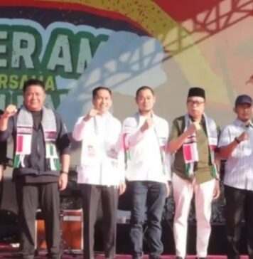 Aksi Bela Palestina di Palembang Satukan Kepedulian, Plt. Camat Oscar Turut Hadir
